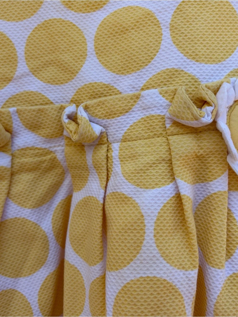 Gymboree Yellow Polka Dot Sundress with Flower Accent